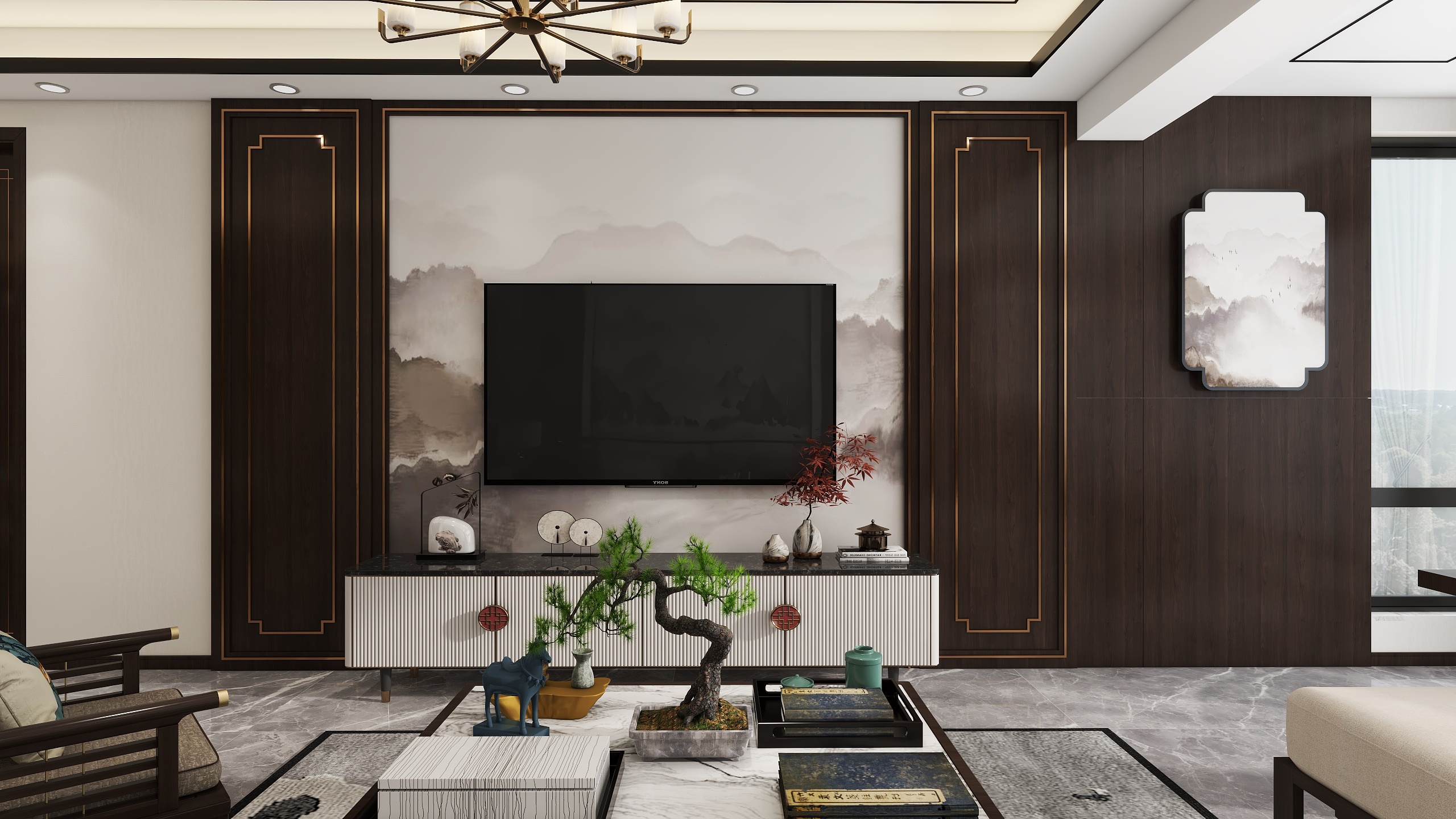 之居-新中式-110平方3室-装修设计方案