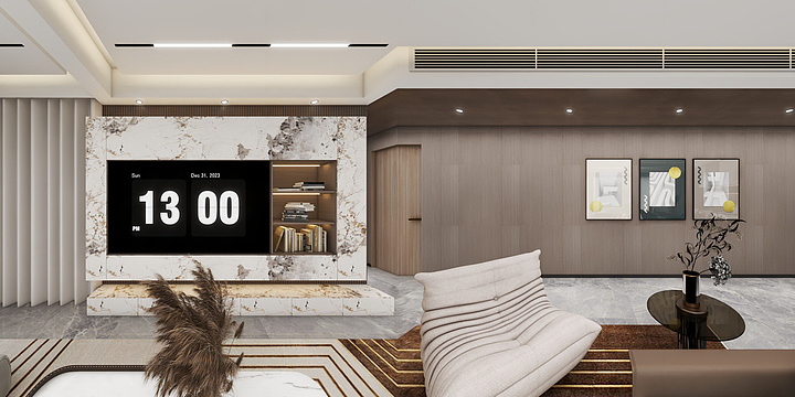 H~...-定XY-3-12-35   平面+全屋全景效果图   意式轻奢-装修设计方案