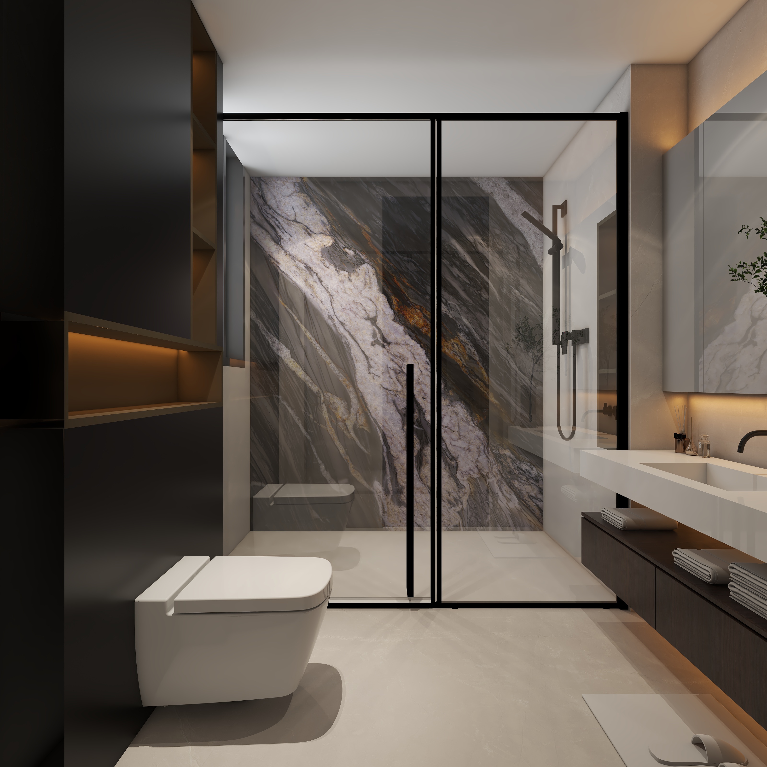 SK岩板-李姐方案与楼梯亮面-装修设计方案