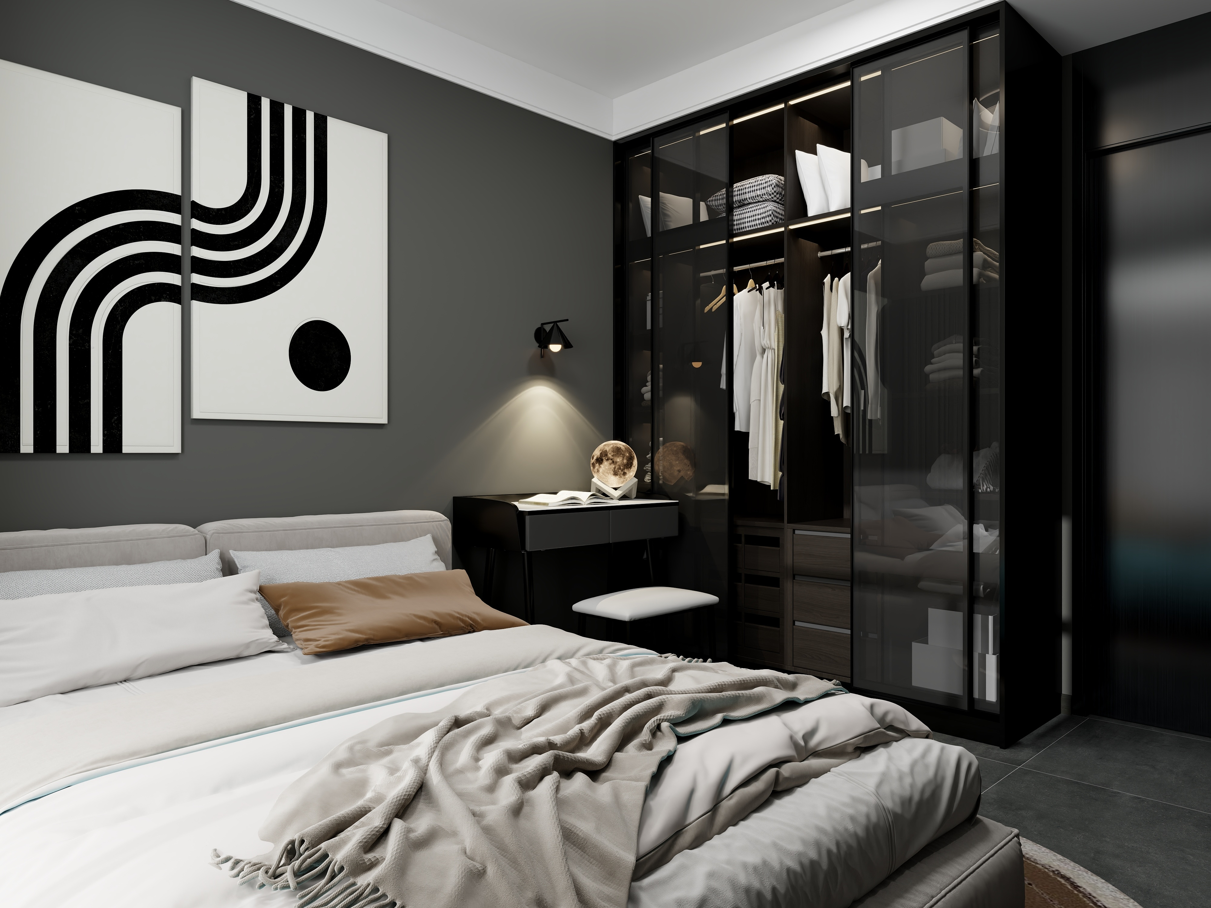 艺雅丽-110平现代简约 一层次卧1装修效果图第1张