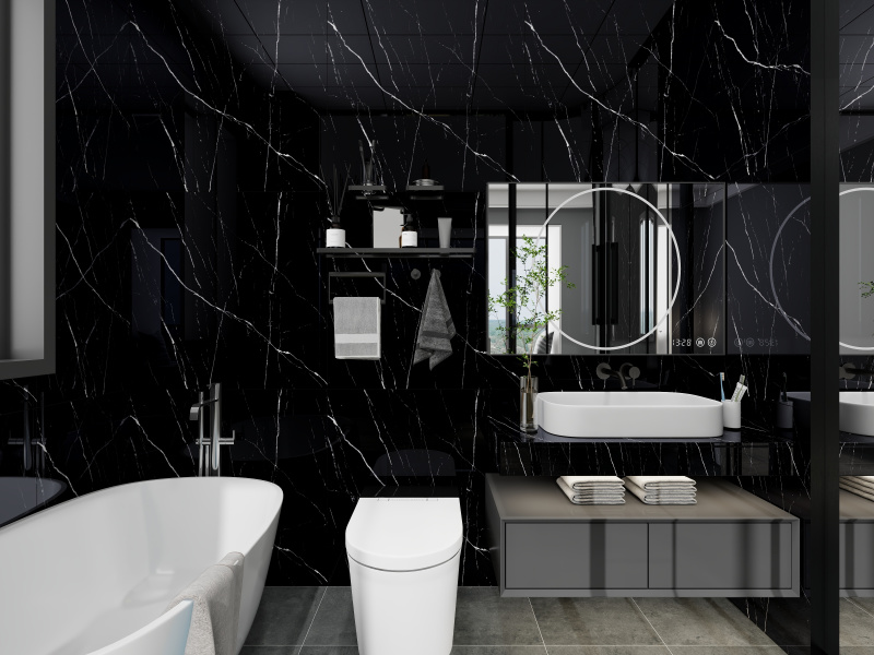 Modern Black & White Bathroom Remodel