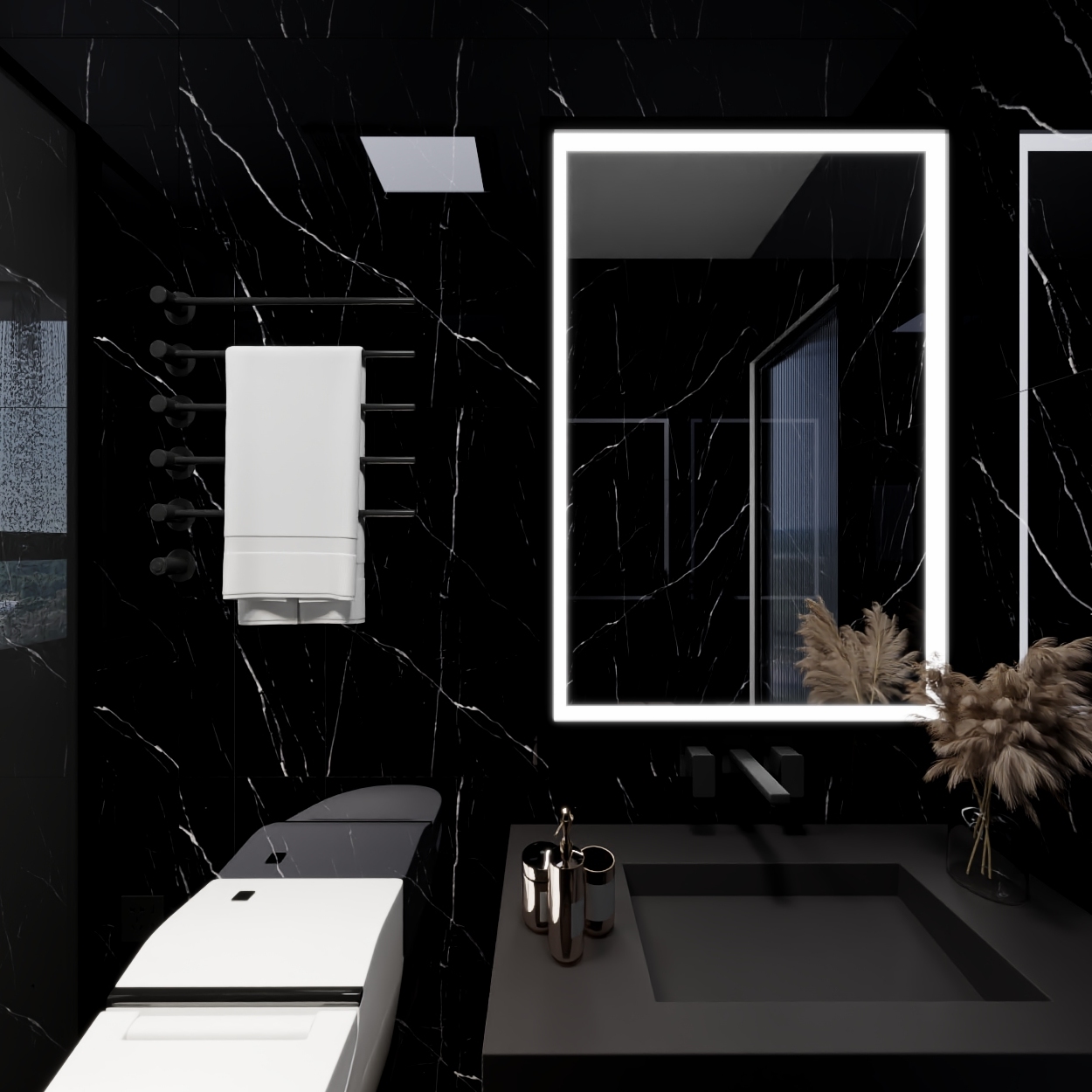 艺雅丽-110平现代简约 一层卫生间装修效果图第3张