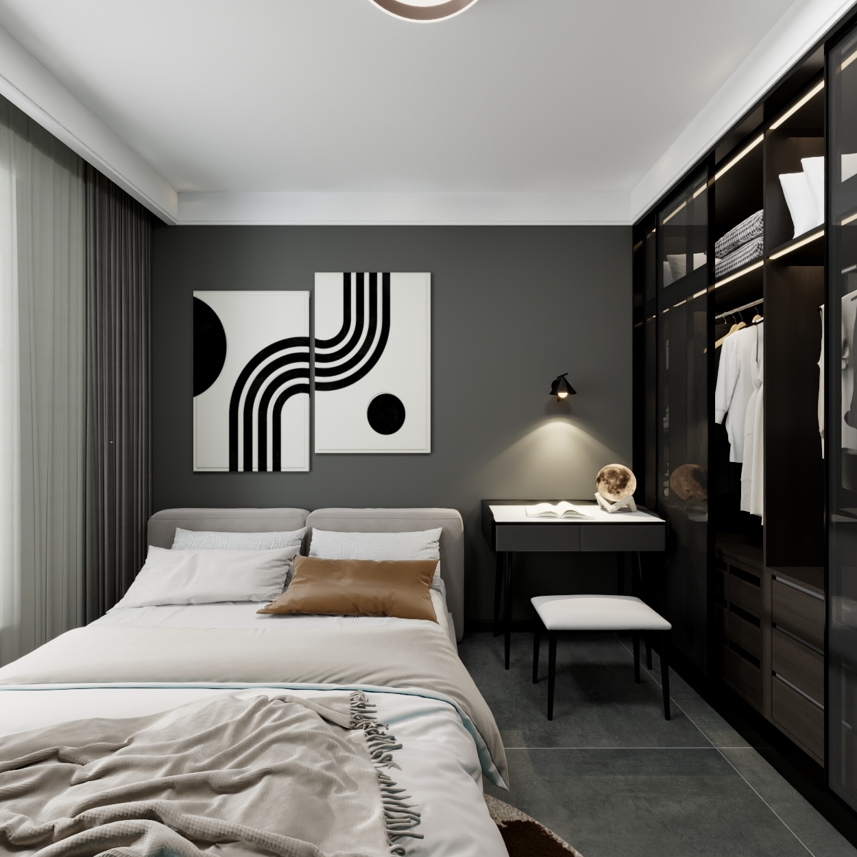 艺雅丽-110平现代简约 一层次卧1装修效果图第3张