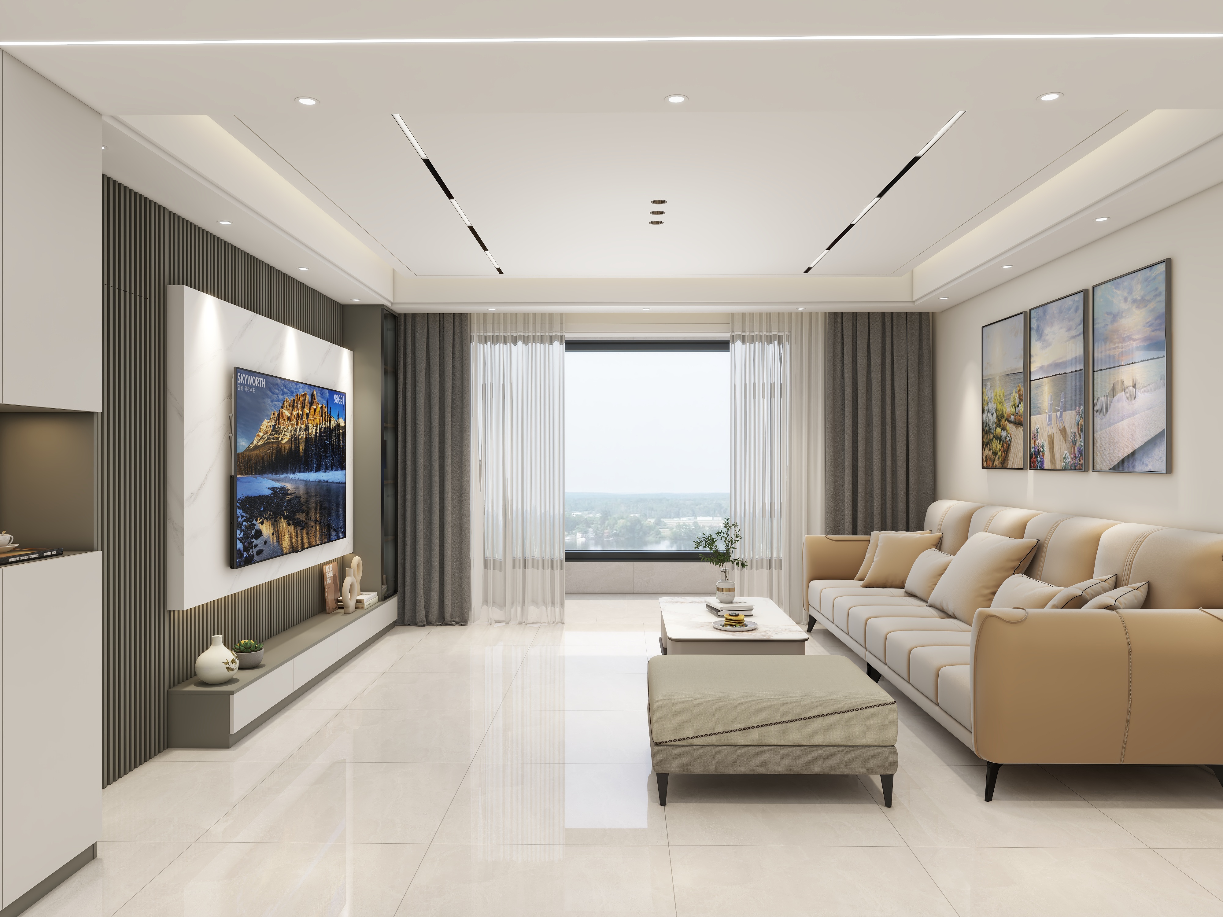 邓州石峰-邓州-兴安苑3室1卫装修效果图