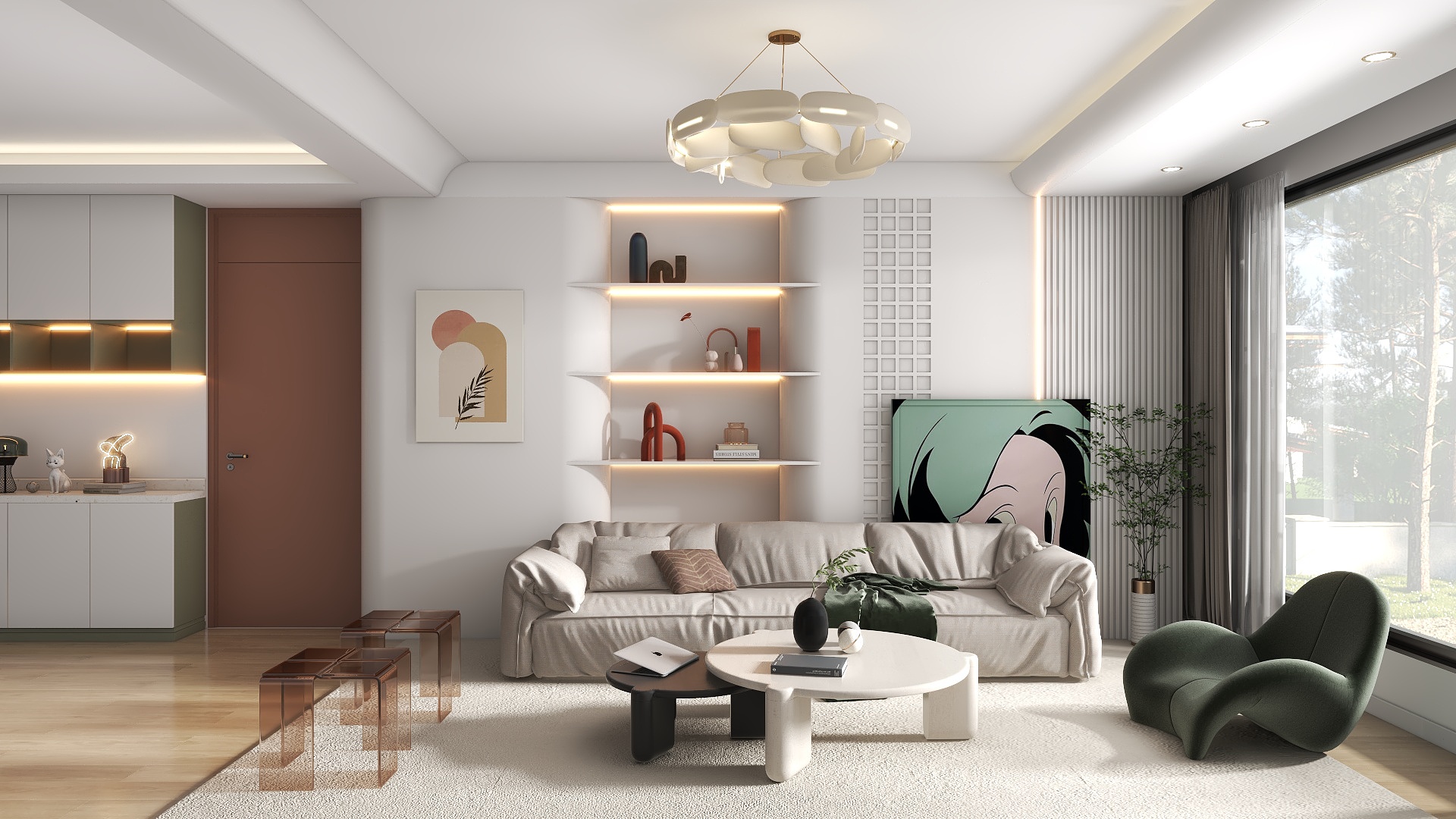 云起设计丨云起-潍水龙城104㎡2室-装修设计方案