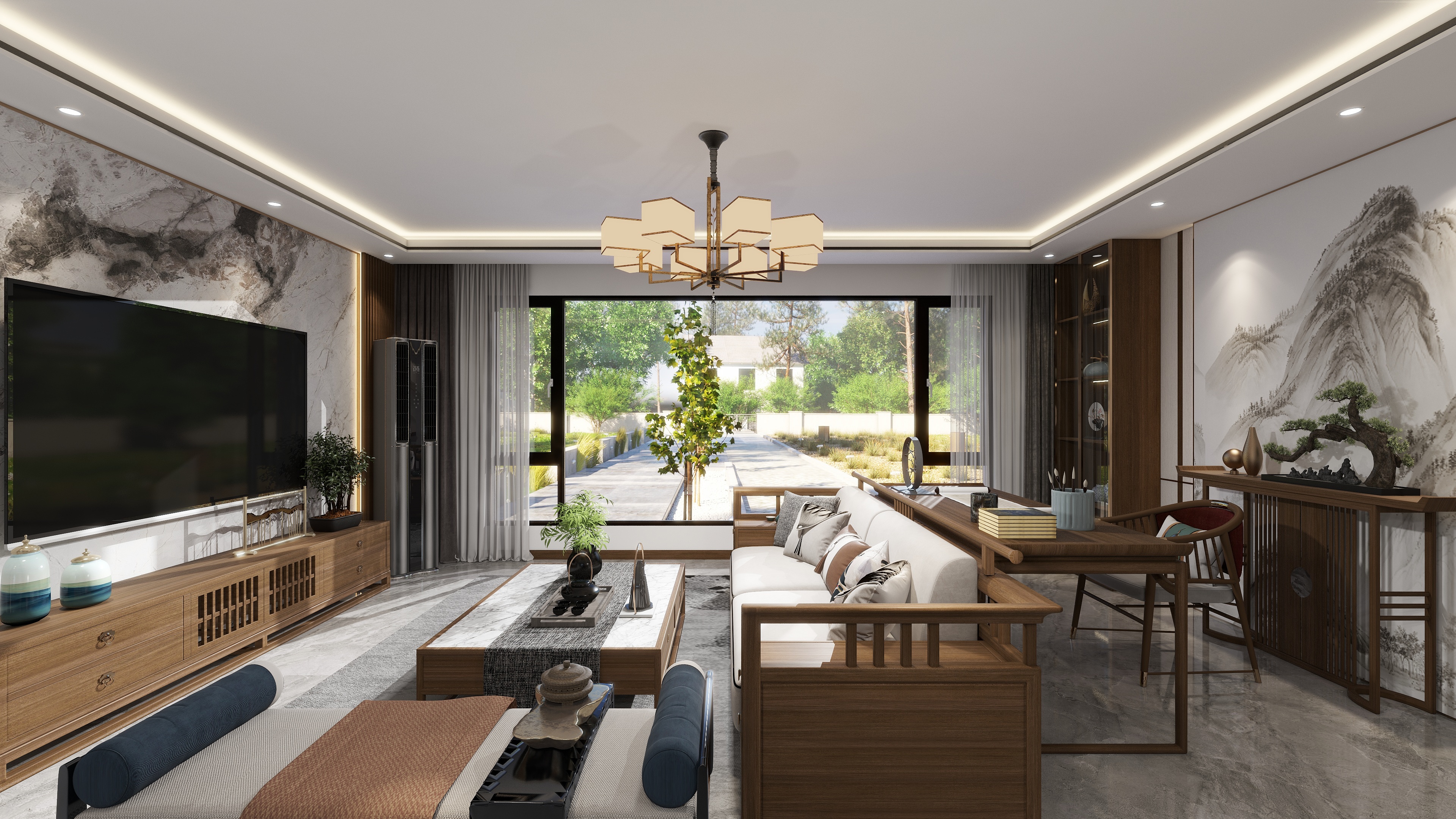 HT设计HT-龙湖中铁建云璟138平，新中式-装修设计方案