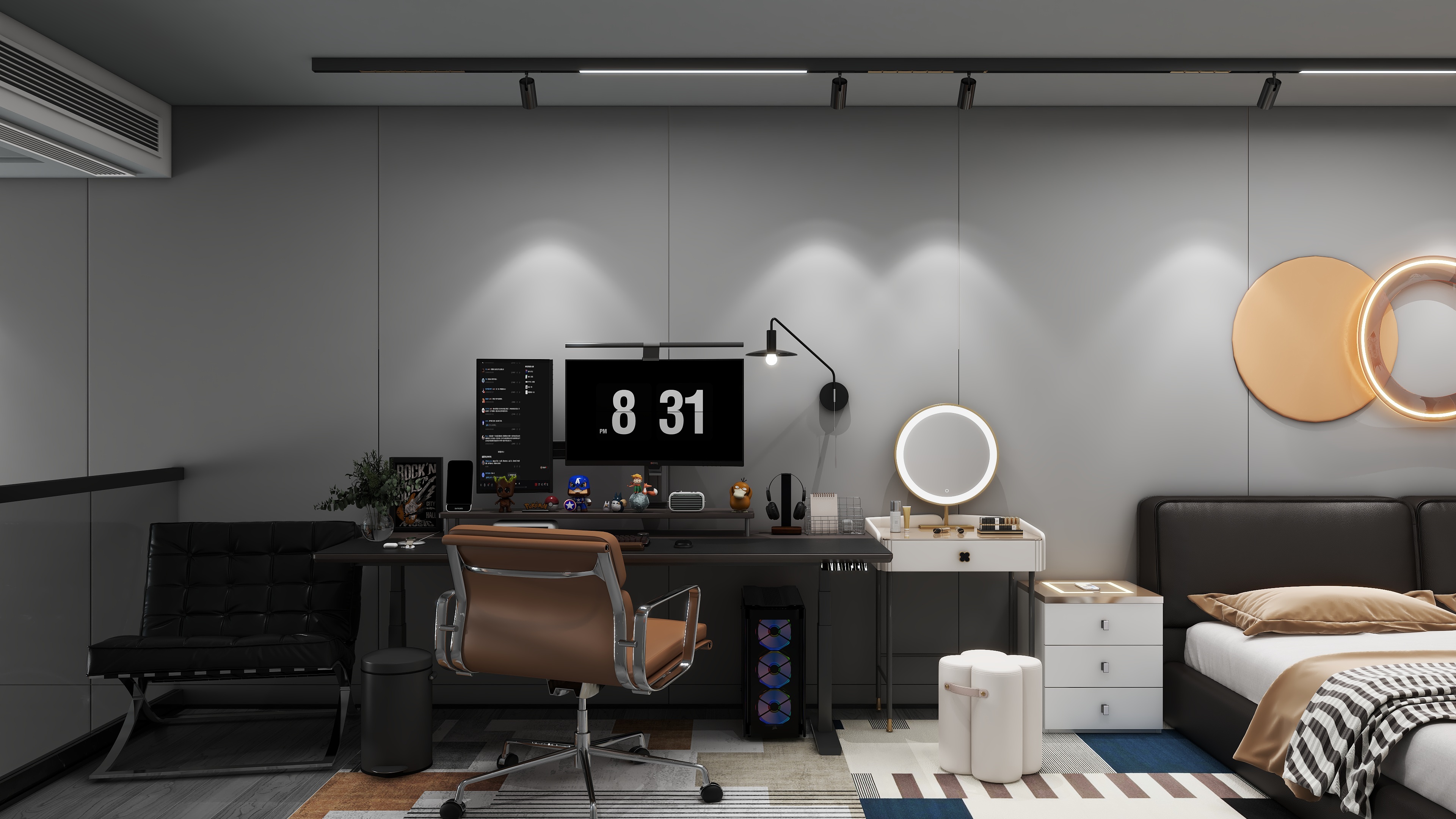 书涵|Harder-【Tasi】35m²现代LOFT公寓装修效果图