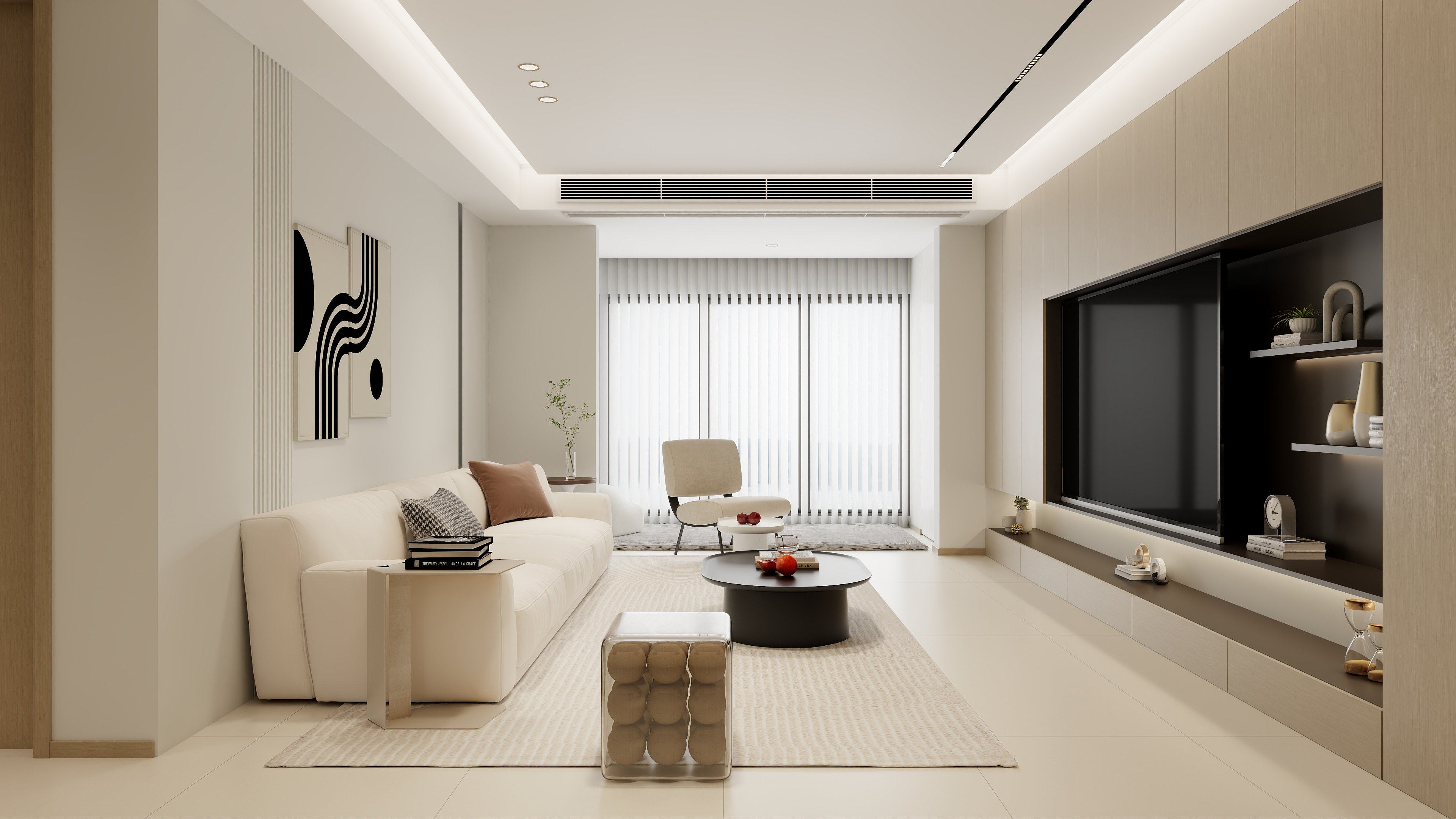 伊舍空间设计-现代简约-100.53m²装修效果图