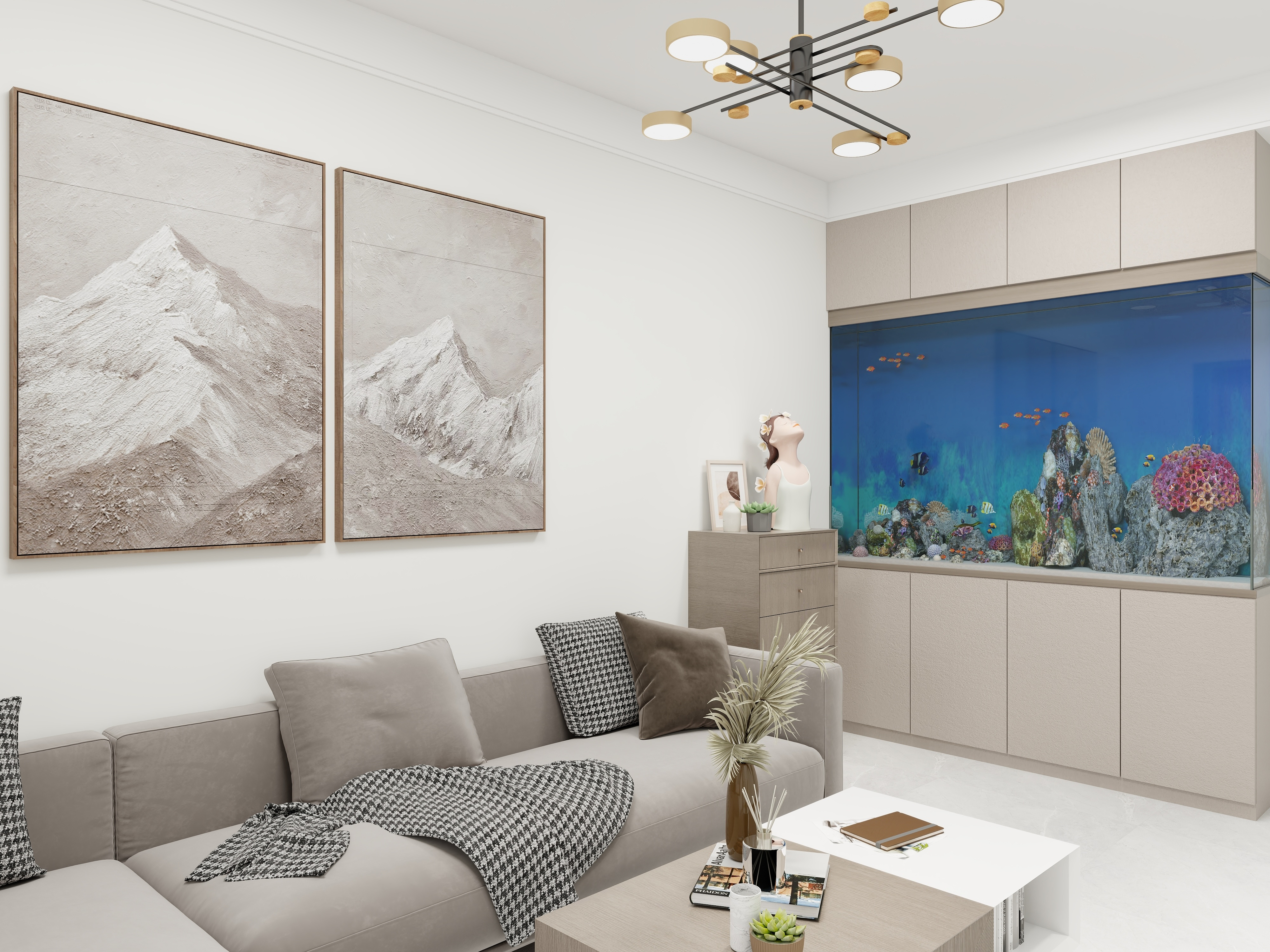 艺雅丽-68平方现代简约装修效果图