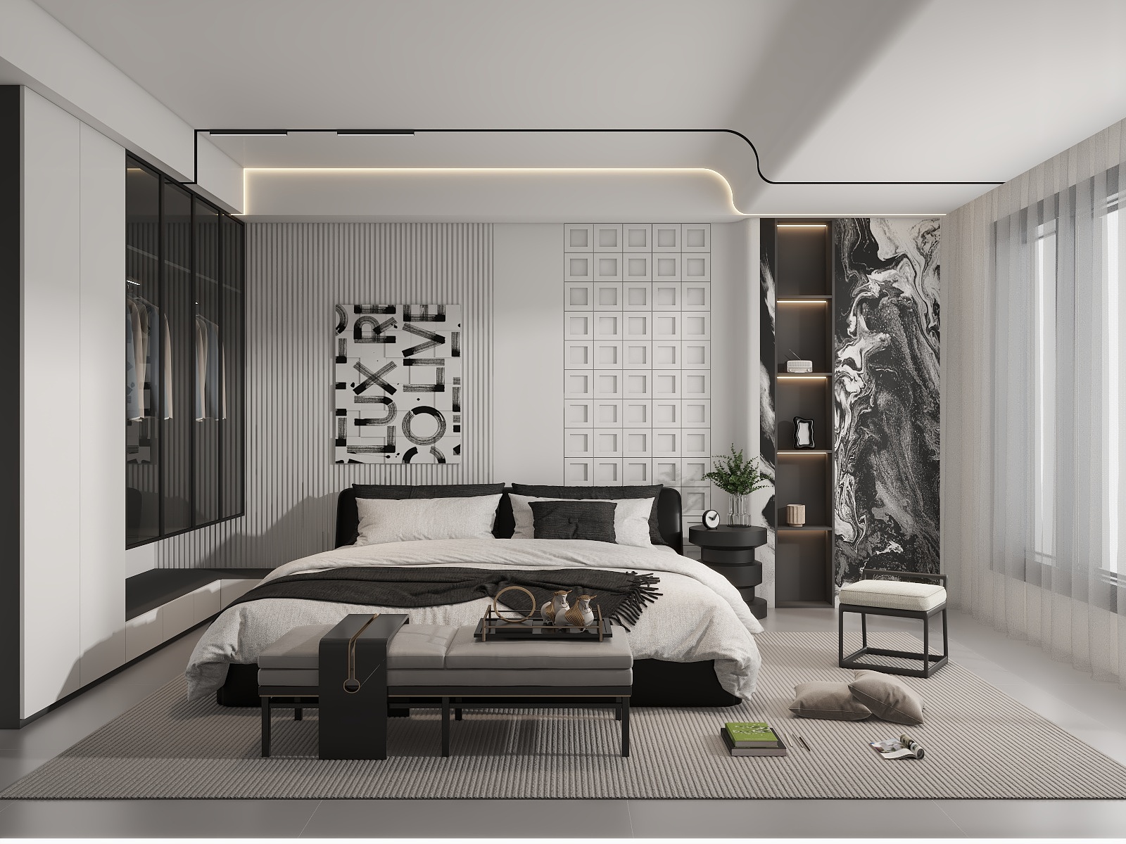 张迪-现代卧室-装修设计方案