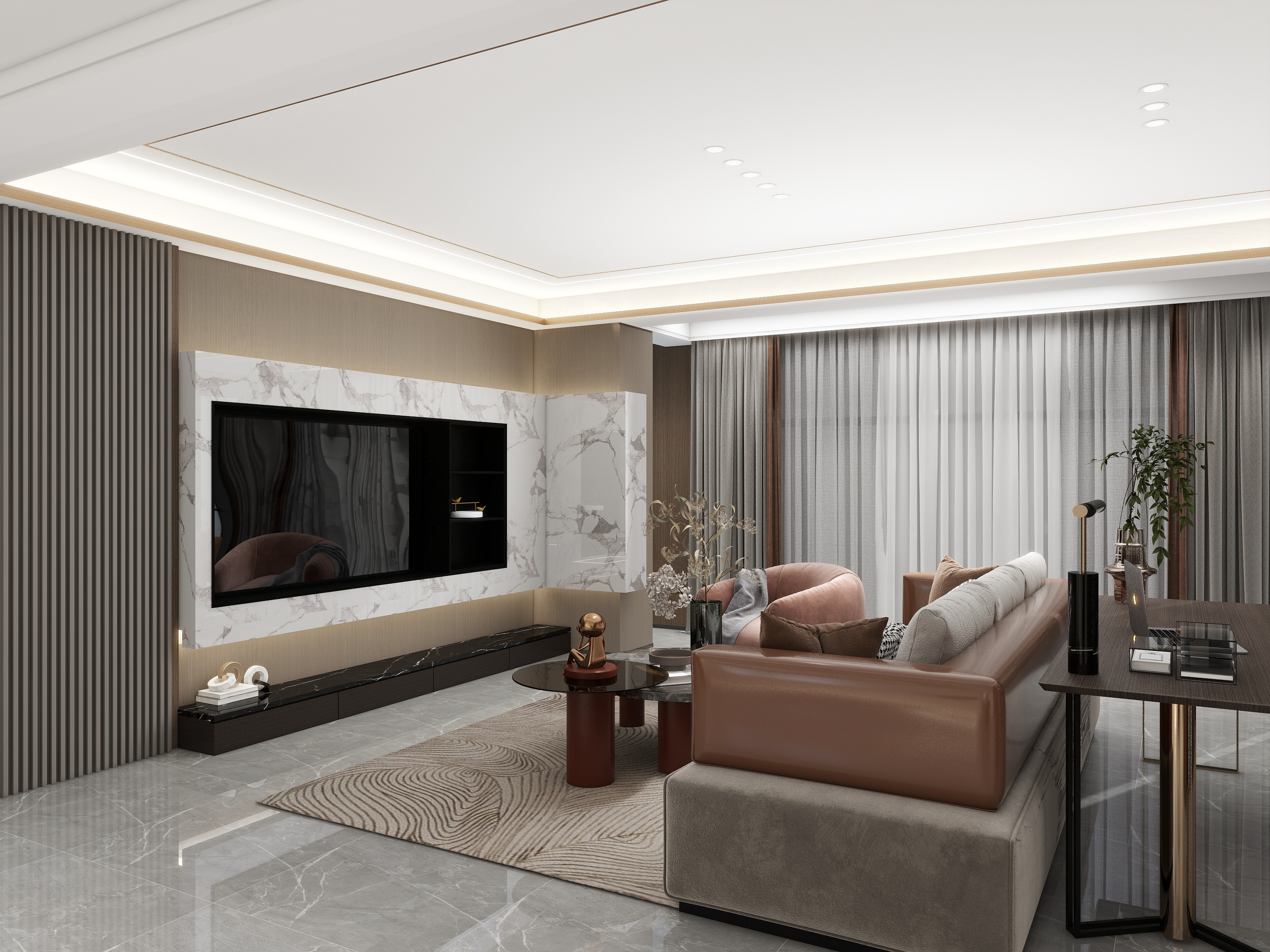 美迪尔装饰-130平三室两厅融信金地澜悦-装修设计方案