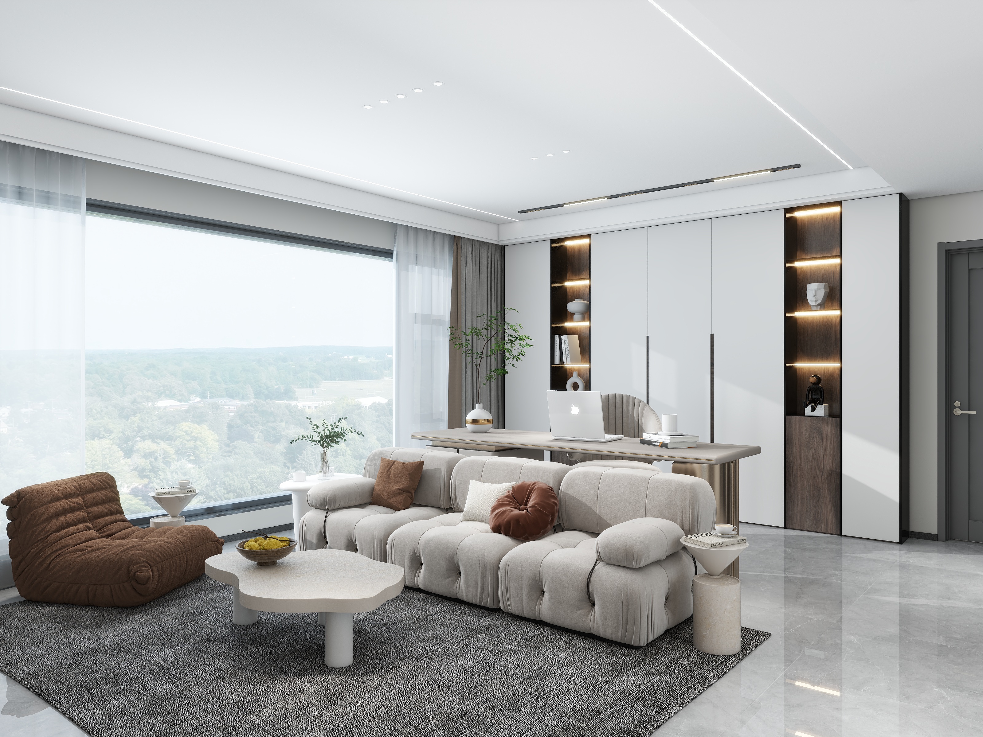 美迪尔装饰-120平三室现代风格-装修设计方案