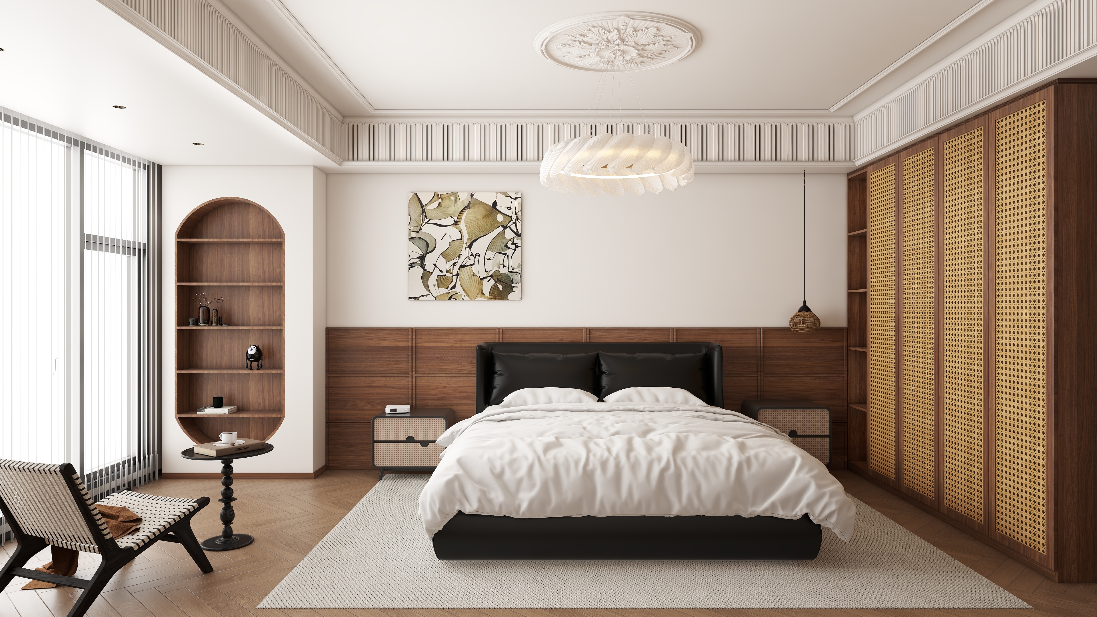 謝凌设计-中古主卧-装修设计方案