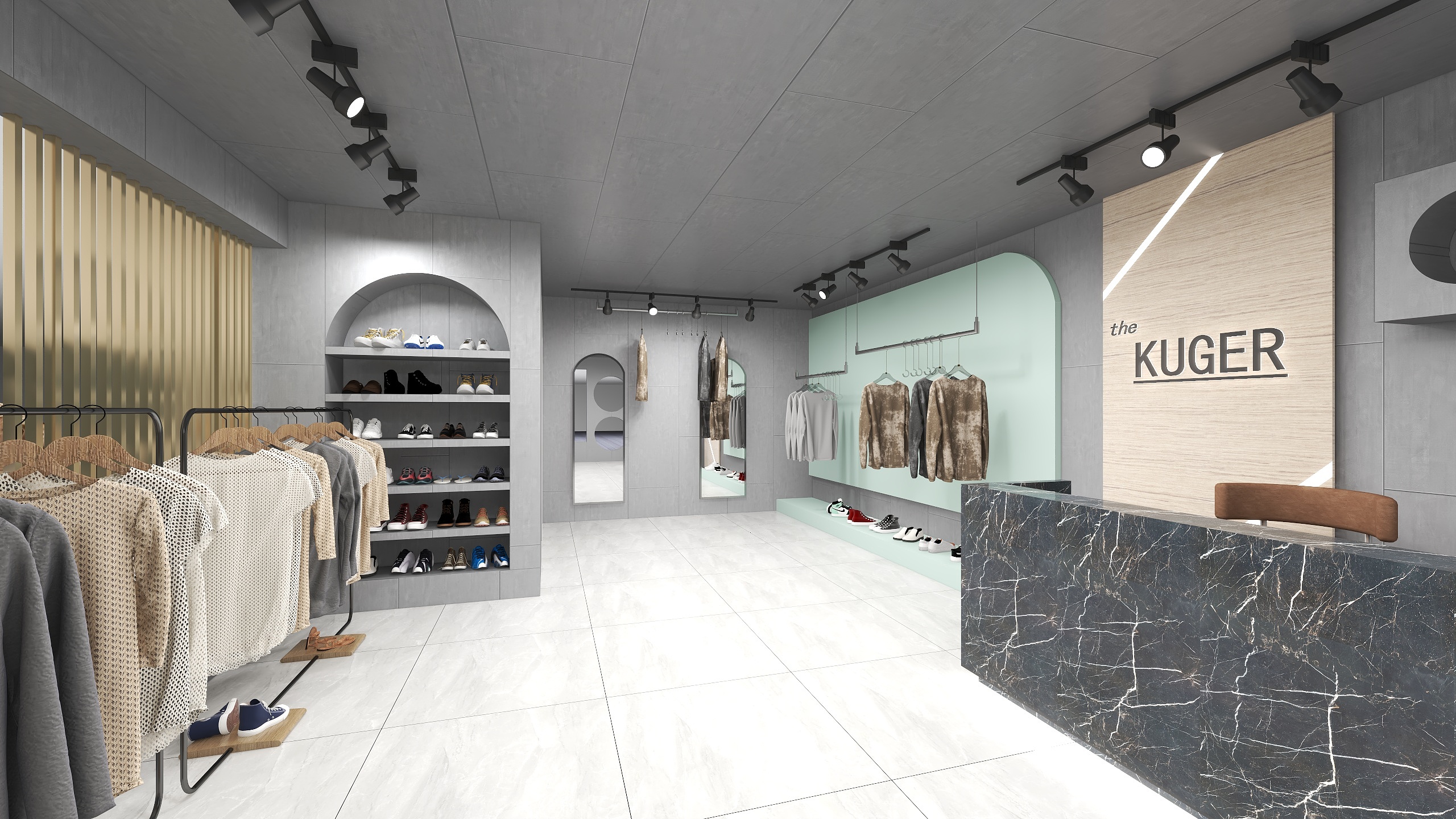 初作设计工作室赵善良-商超22平方男装店-装修设计方案