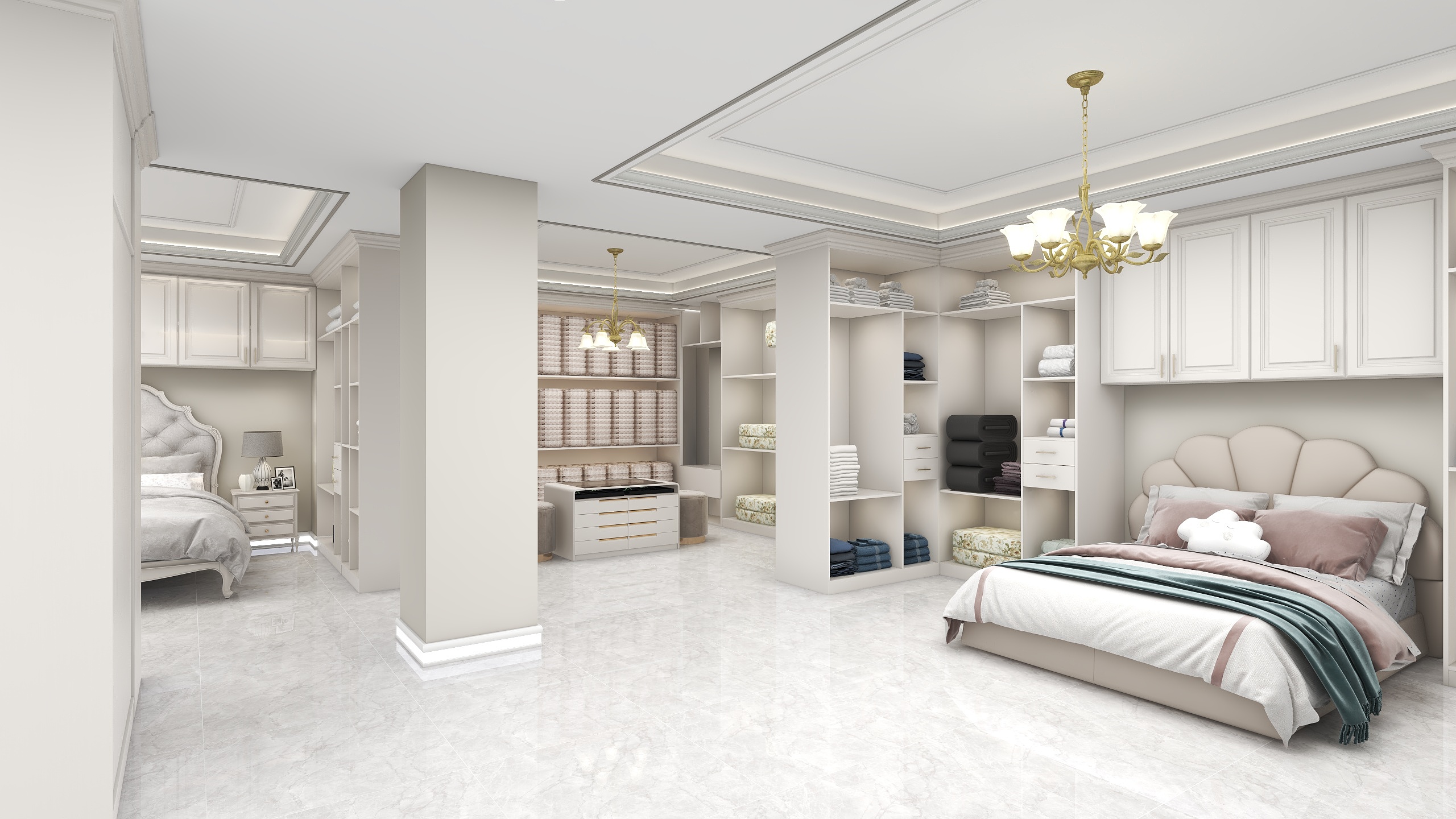 初作设计工作室赵善良-工装床上用品店105平方-装修设计方案