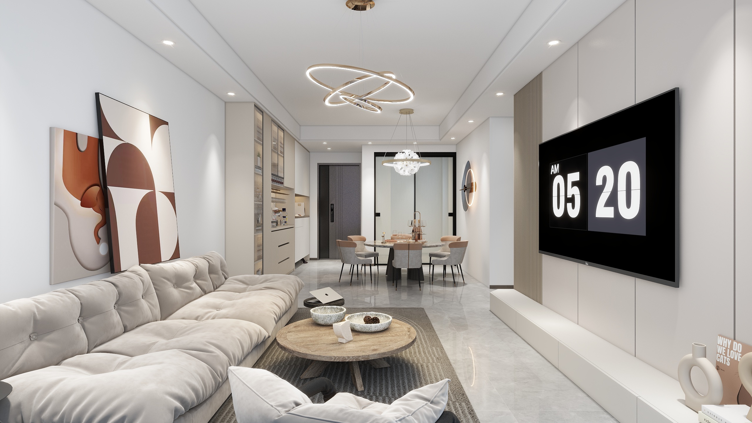 Ronaldinho~-现代简约210㎡7室装修效果图