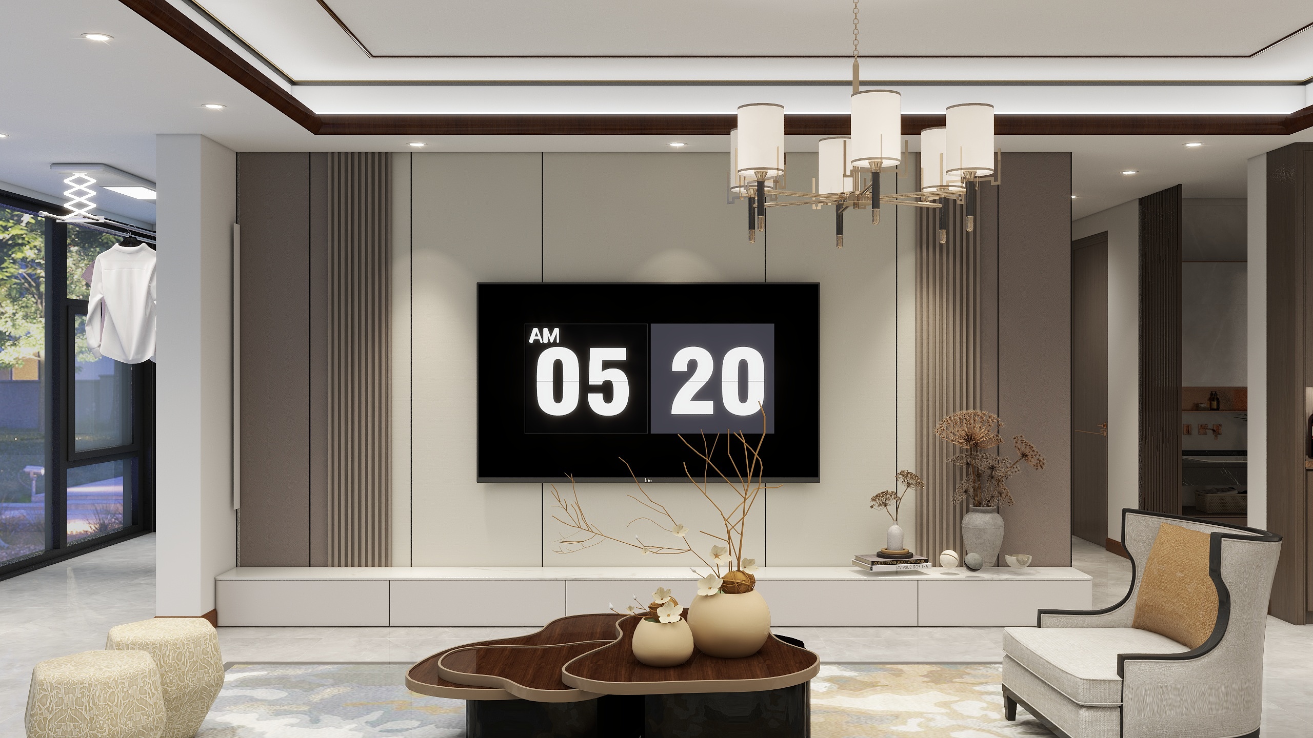 Ronaldinho~-新中式188㎡4室装修效果图