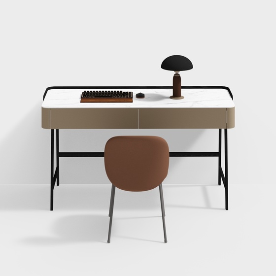 Modern simple desk and chair combination