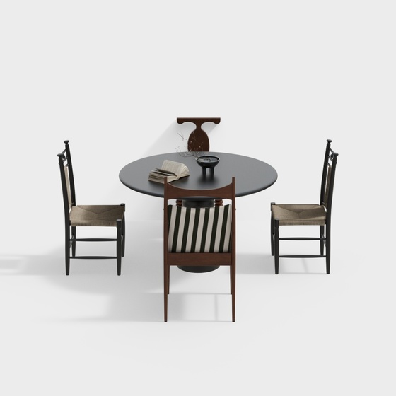 Chinese style dining table and chair combination