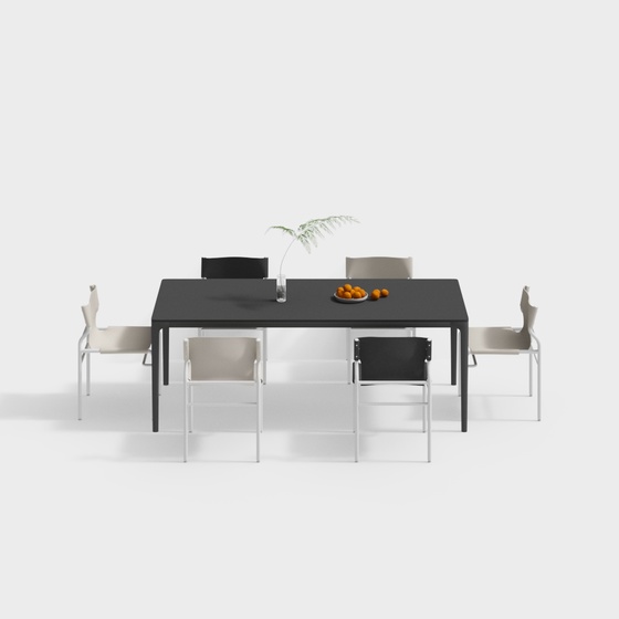 B&BItalia Modern dining table and chair combination