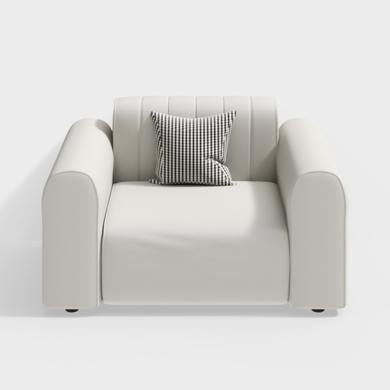 Cream style 1.3m single seat sofa Rhine BSNYS293