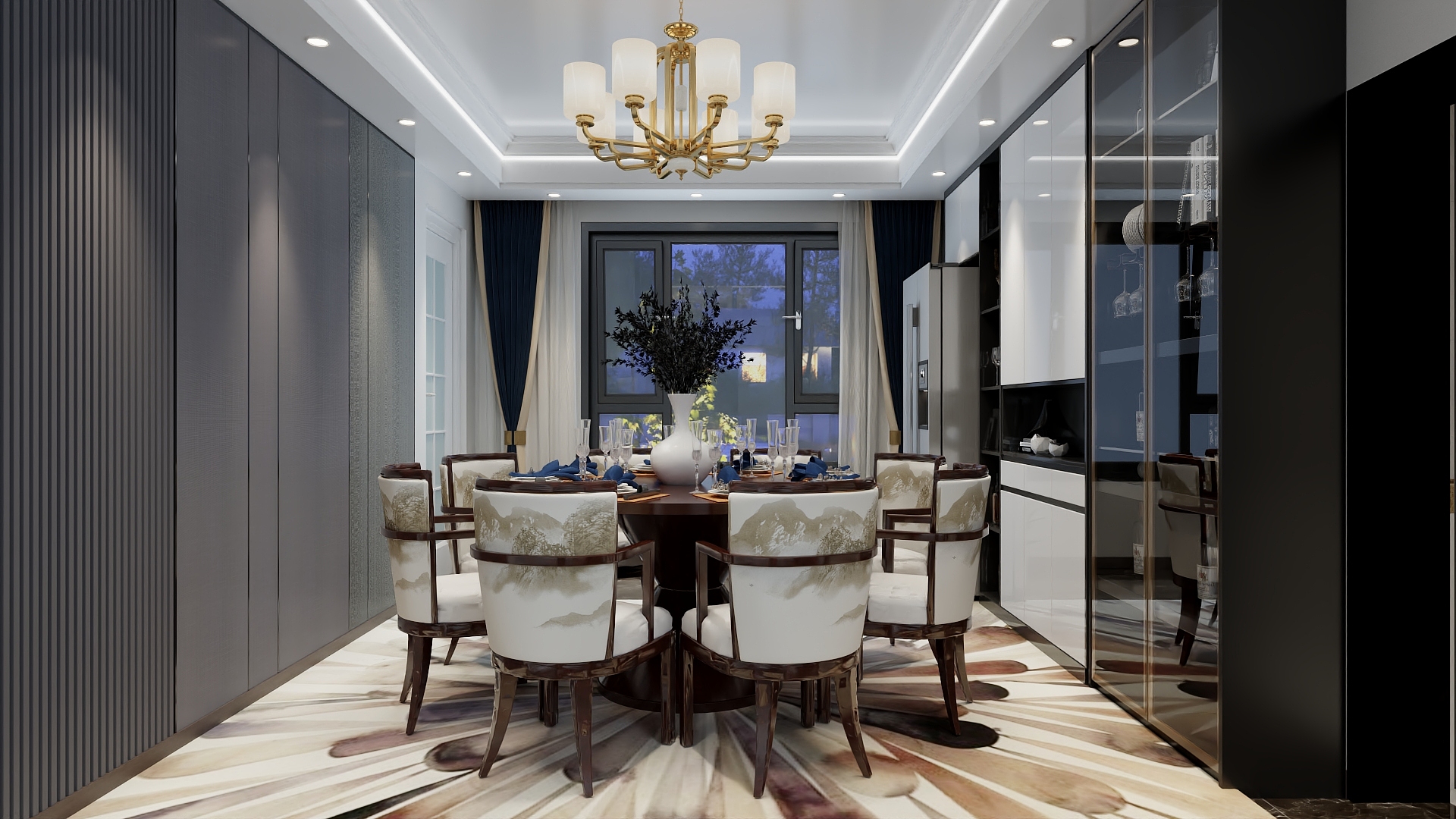 智善装饰-万山华府179㎡5室装修效果图