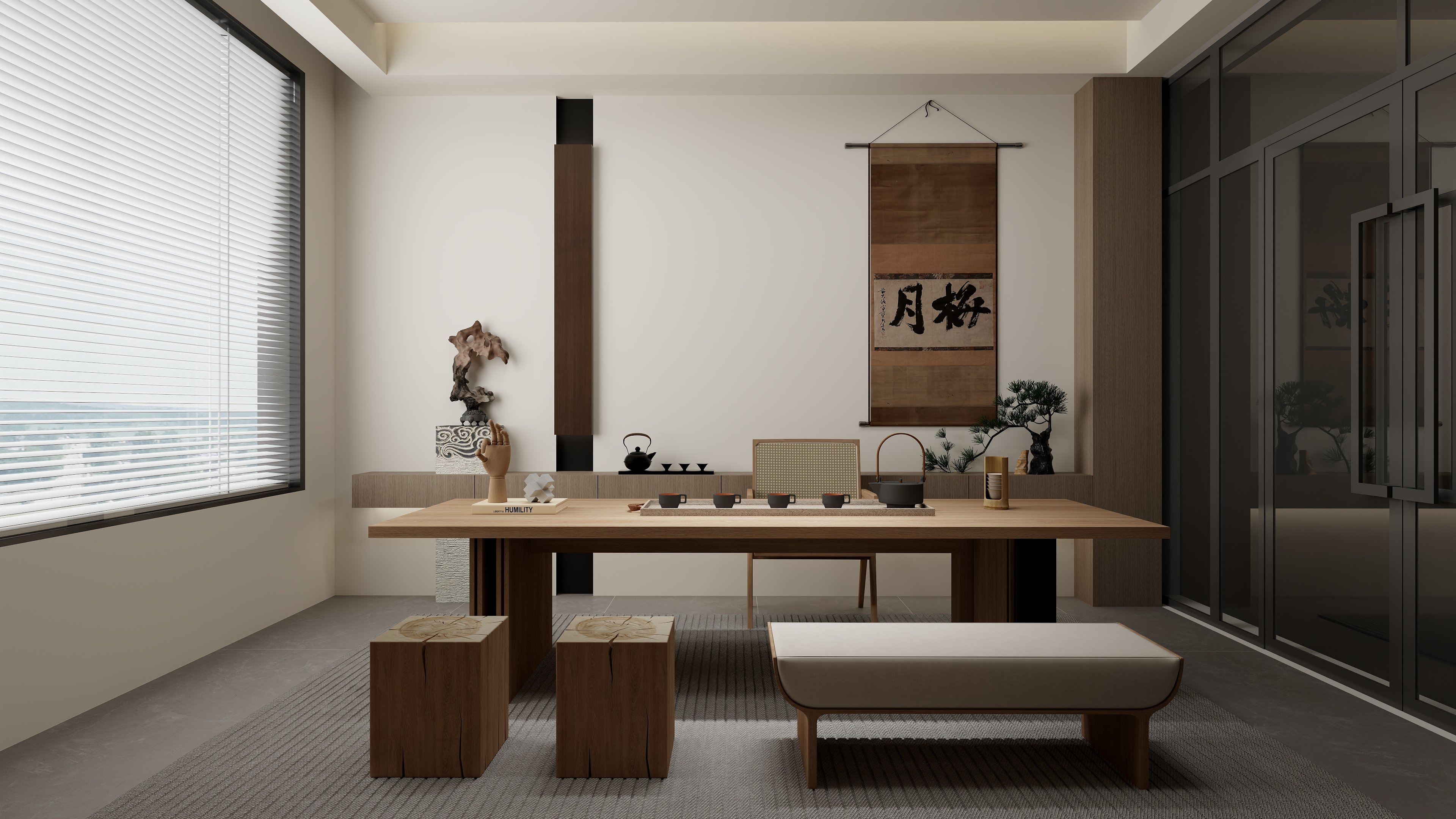 凯旋木业-首府24-107 （茶室）-装修设计方案