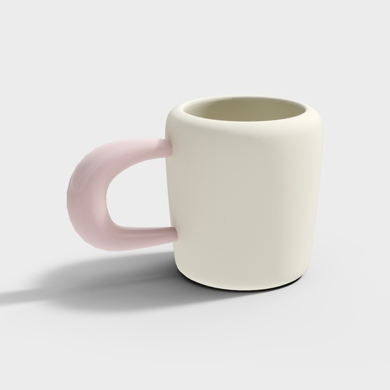 Mugs with pink handles