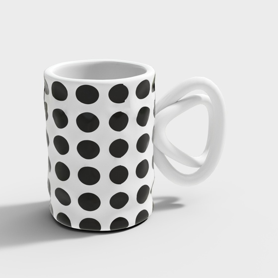 A polka dot mug