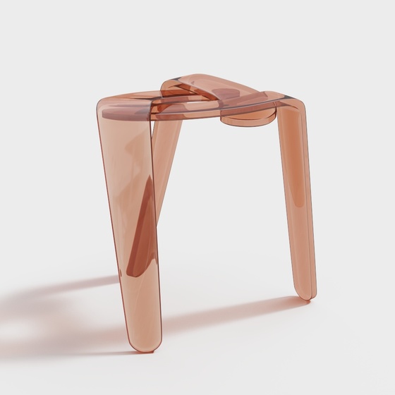 Modern pink acrylic stools