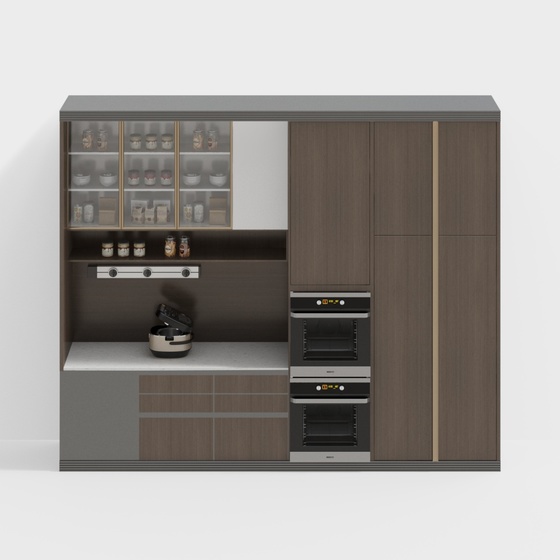 Walnut kitchen cabinets