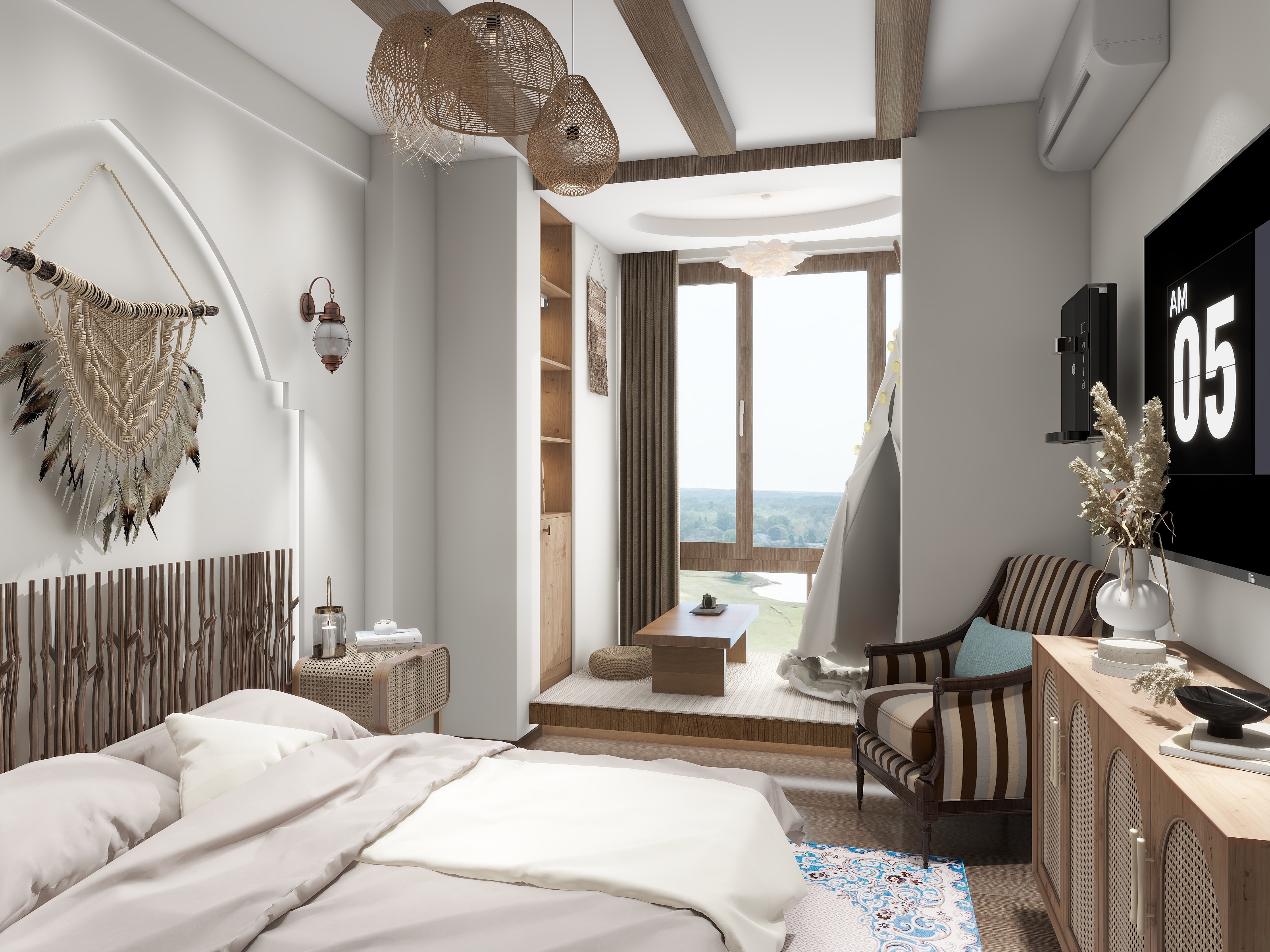 简言@全案设计-公寓酒店波西米亚风-装修设计方案