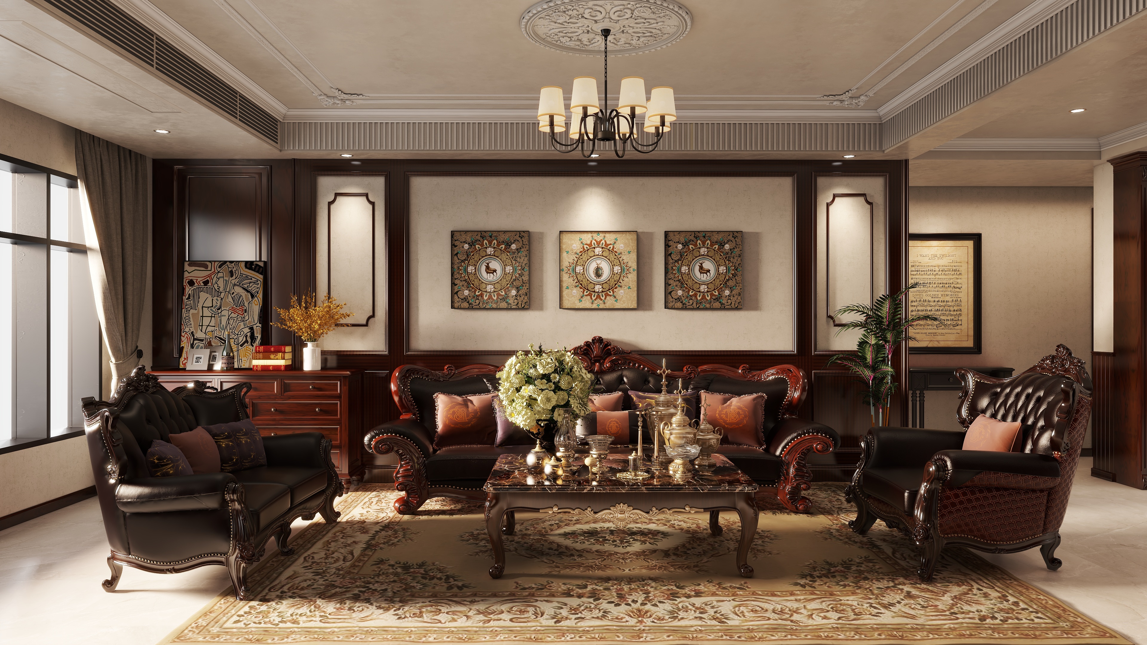 虹桥花园美式风格-装修设计方案