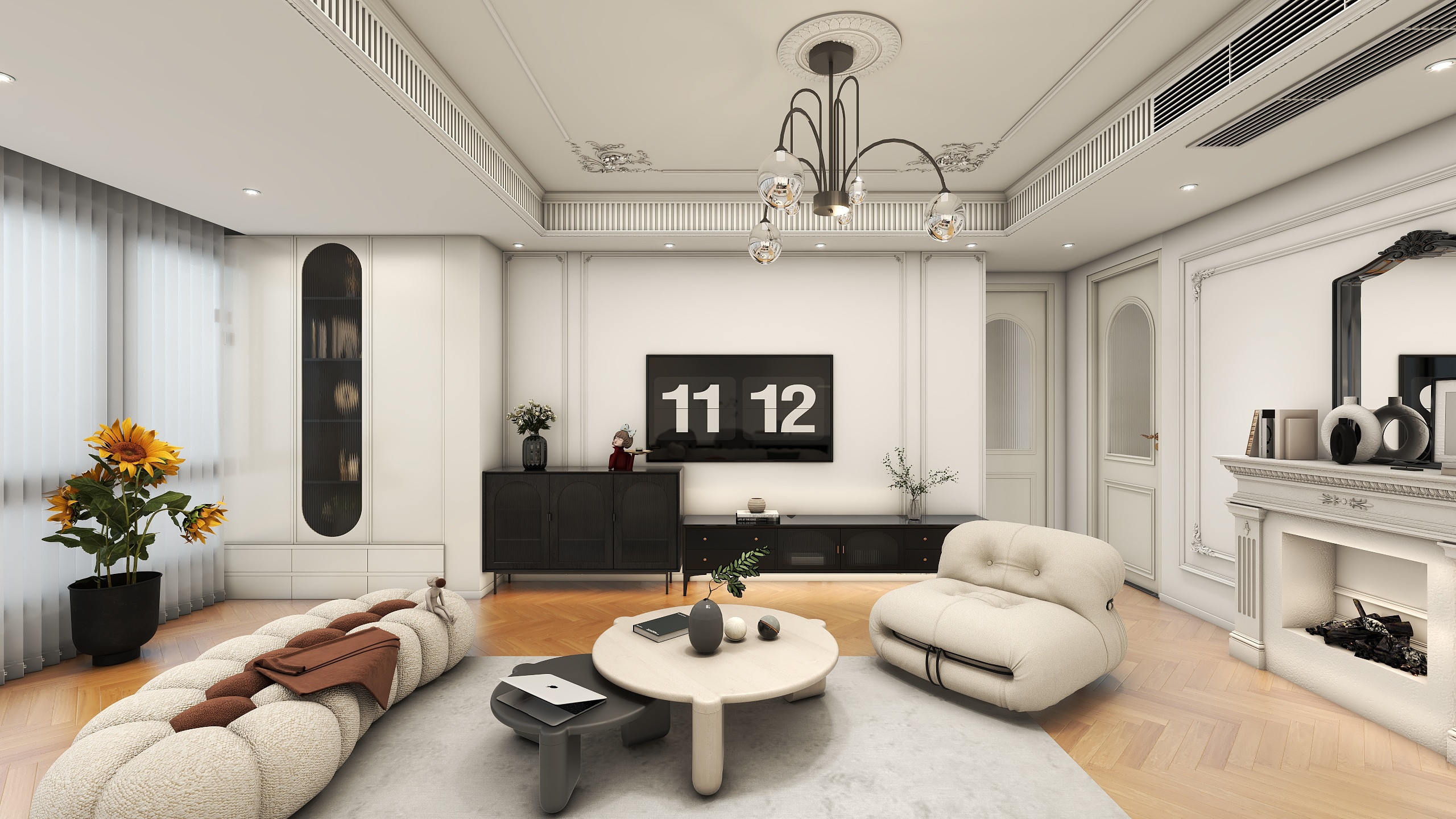 成都叠度设计-人居懿林语-法式复古149平装修效果图