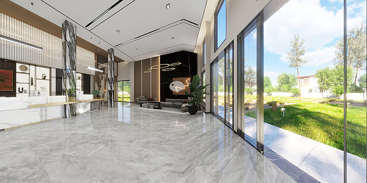 YyYyYyyz-钟老板酒店大堂效果图-装修设计方案