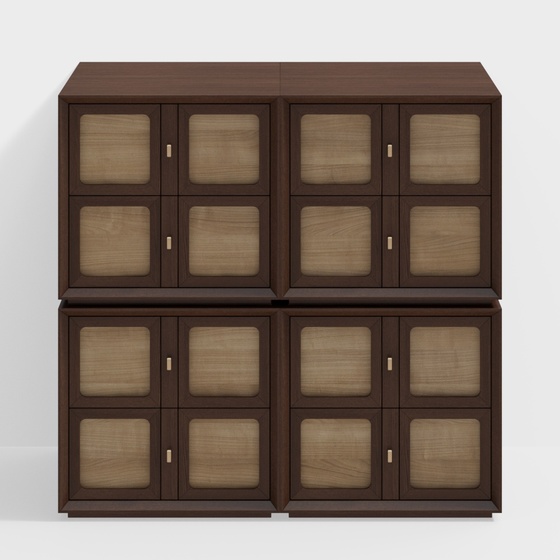 Modern Mid-Century Style Decorative Side Cabinet
