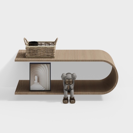 Modern creative U-shaped bookshelf