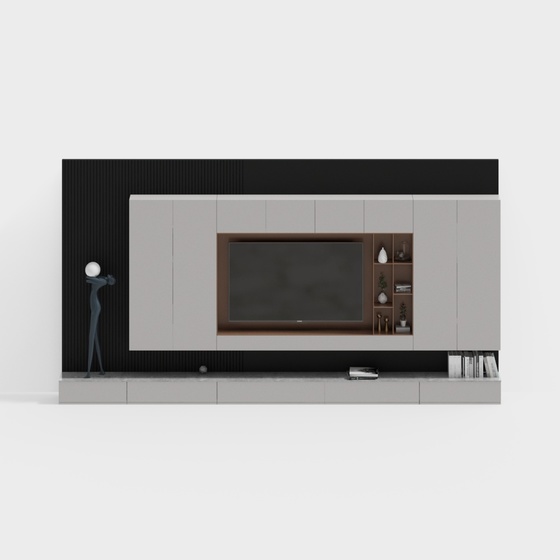 Modern simple TV background wall