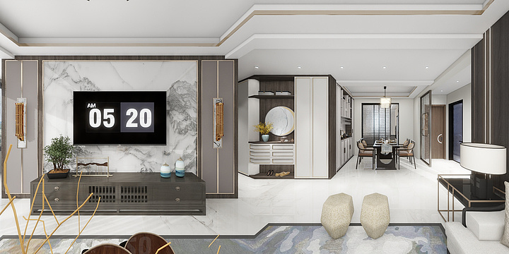 瀚雯视觉设计-新都会120平-装修设计方案