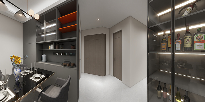 海南兴方建筑装饰工程有限公司-美伦河广场两房-装修设计方案