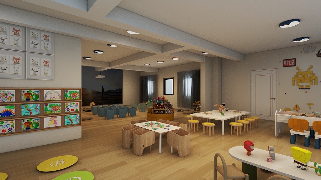 技师3号-儿童活动区平面图-装修设计方案