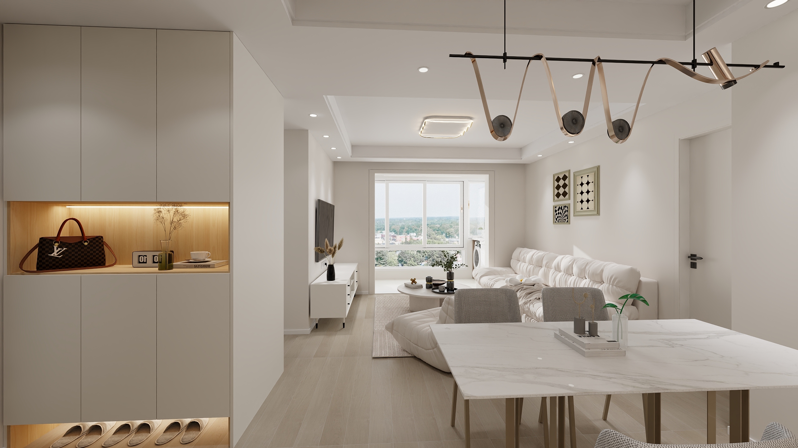 糖果设计师-万达城市公寓平面图稿2装修效果图