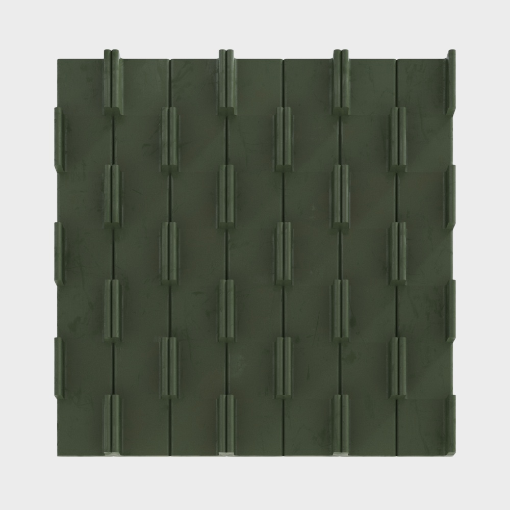 几何橄榄绿墙饰
