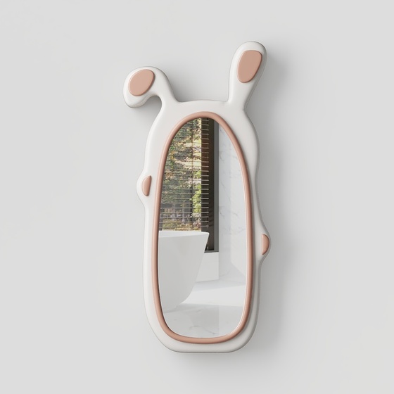 Modern Cream wind Rabbit mirror