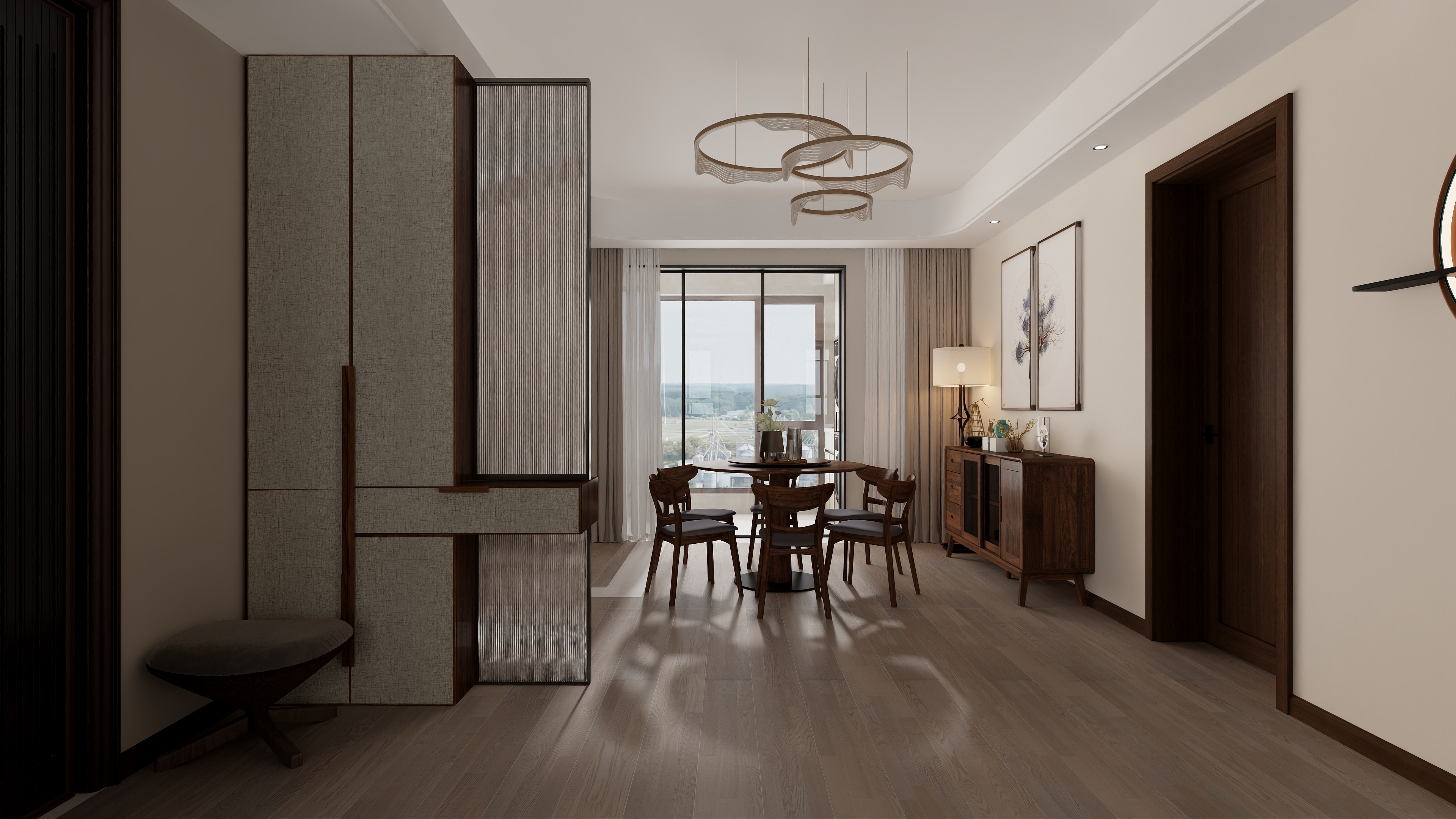 书涵|Harder-【玖盛湾名邸】中式设计小别墅装修效果图