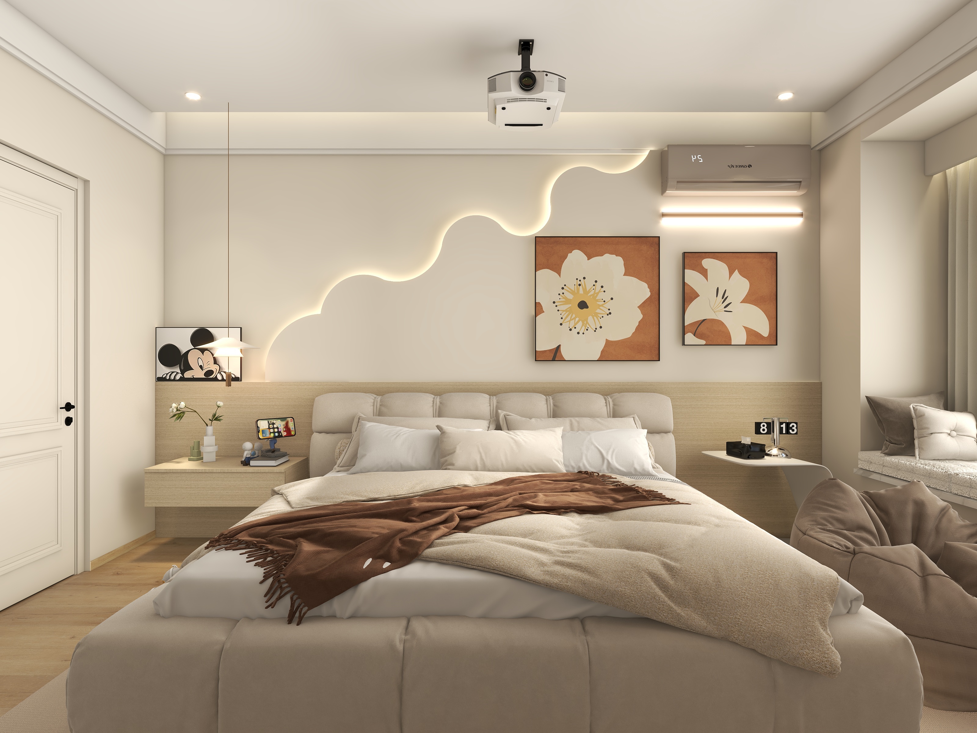 设计-男孩-龙湖雅宝天钜-96奶油风装修效果图