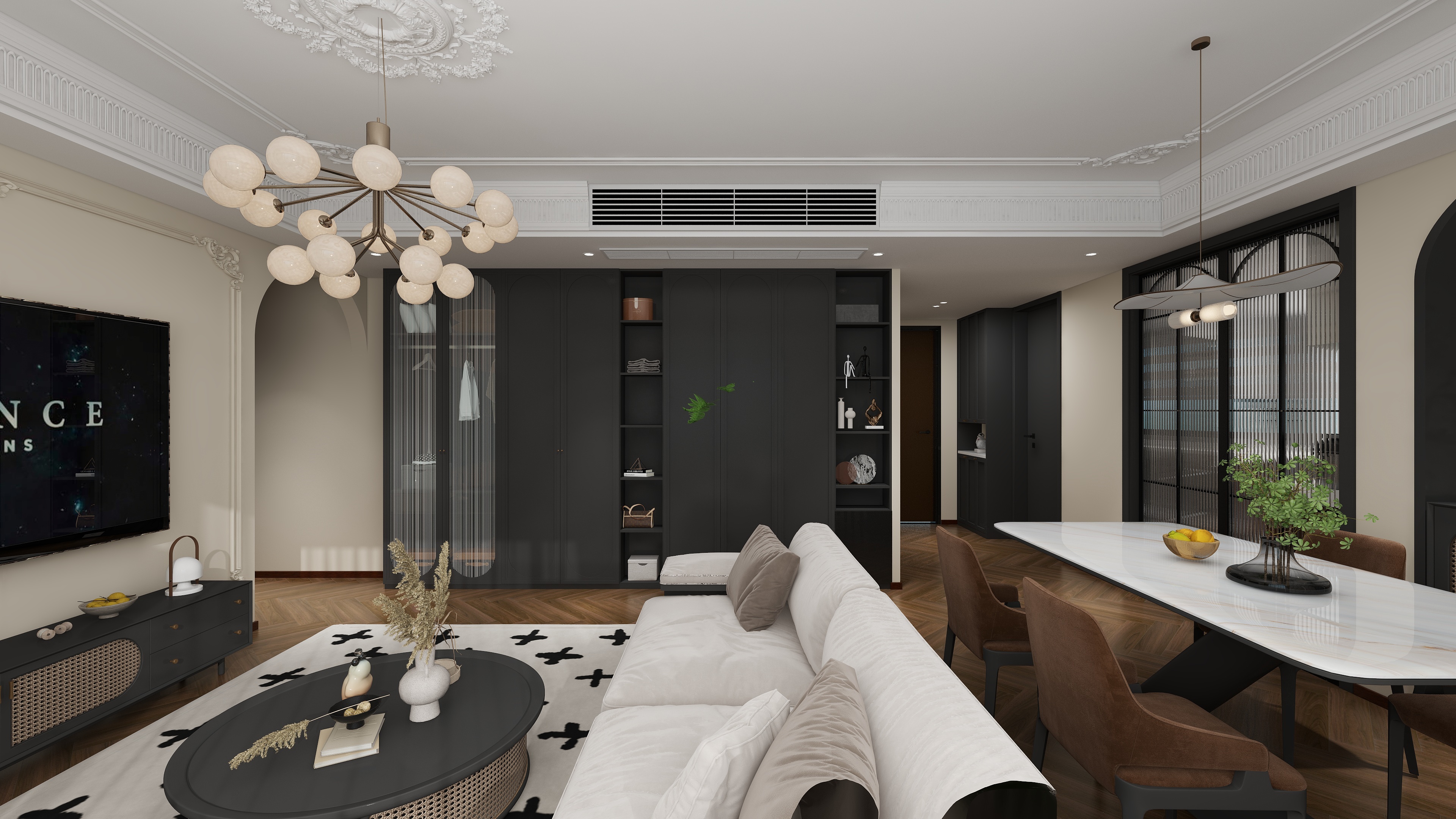 凌玉峰78-中古风~柏悦府1801-装修设计方案