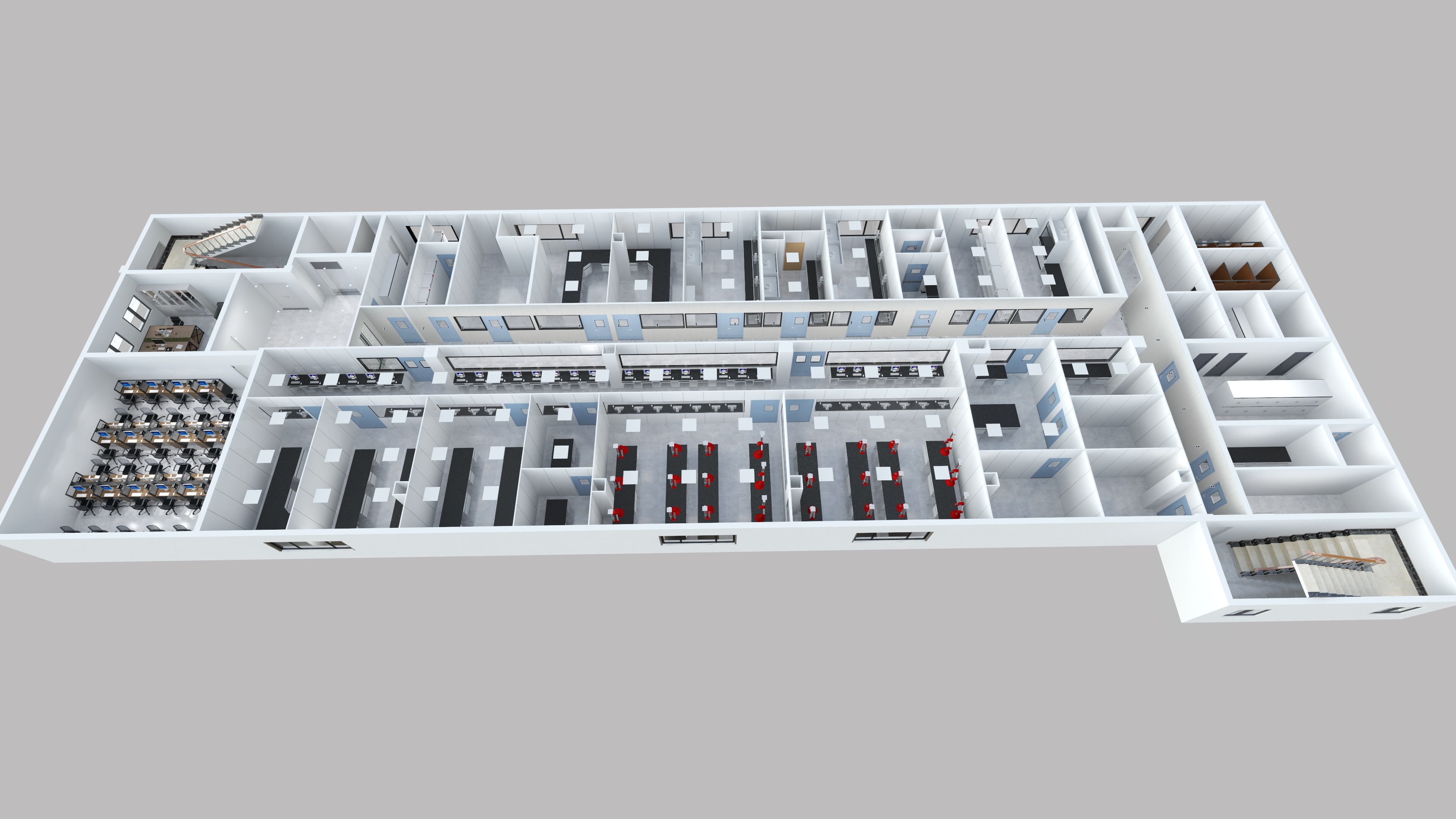 湖南江丰有限公司-制药公司实验室996㎡-装修设计方案