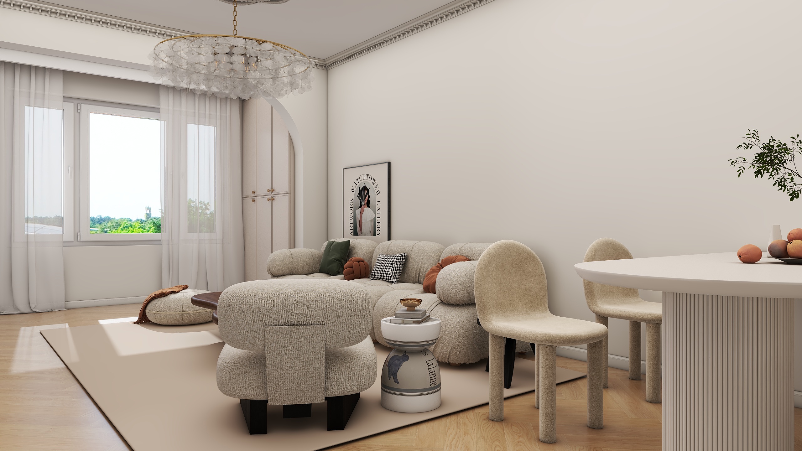 阿轩设计~-天园三期78㎡2室装修效果图