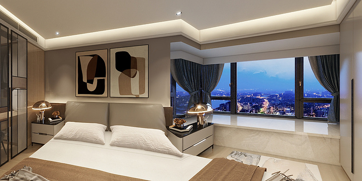 wkh设计-华发横琴湾32号地1栋2903房-现代高级-装修设计方案